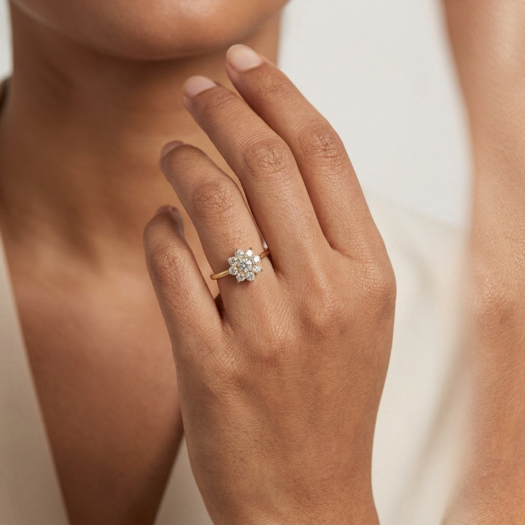 A silver-toned 925 ring