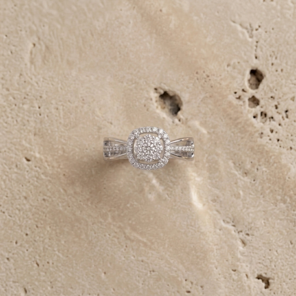 The Cushion Shape 925 Silver Ring