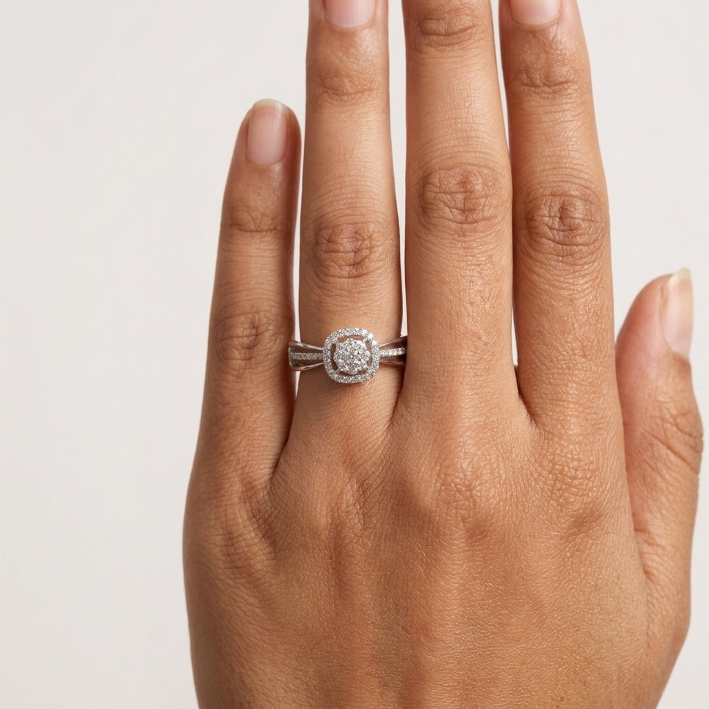 The Cushion Shape 925 Silver Ring