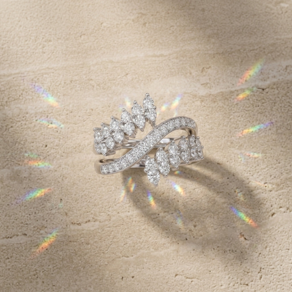 A silver-toned double 925 Silver Ring