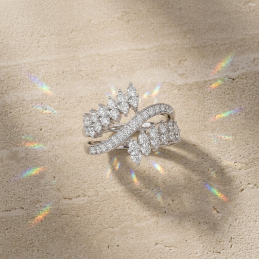 A silver-toned double 925 Silver Ring
