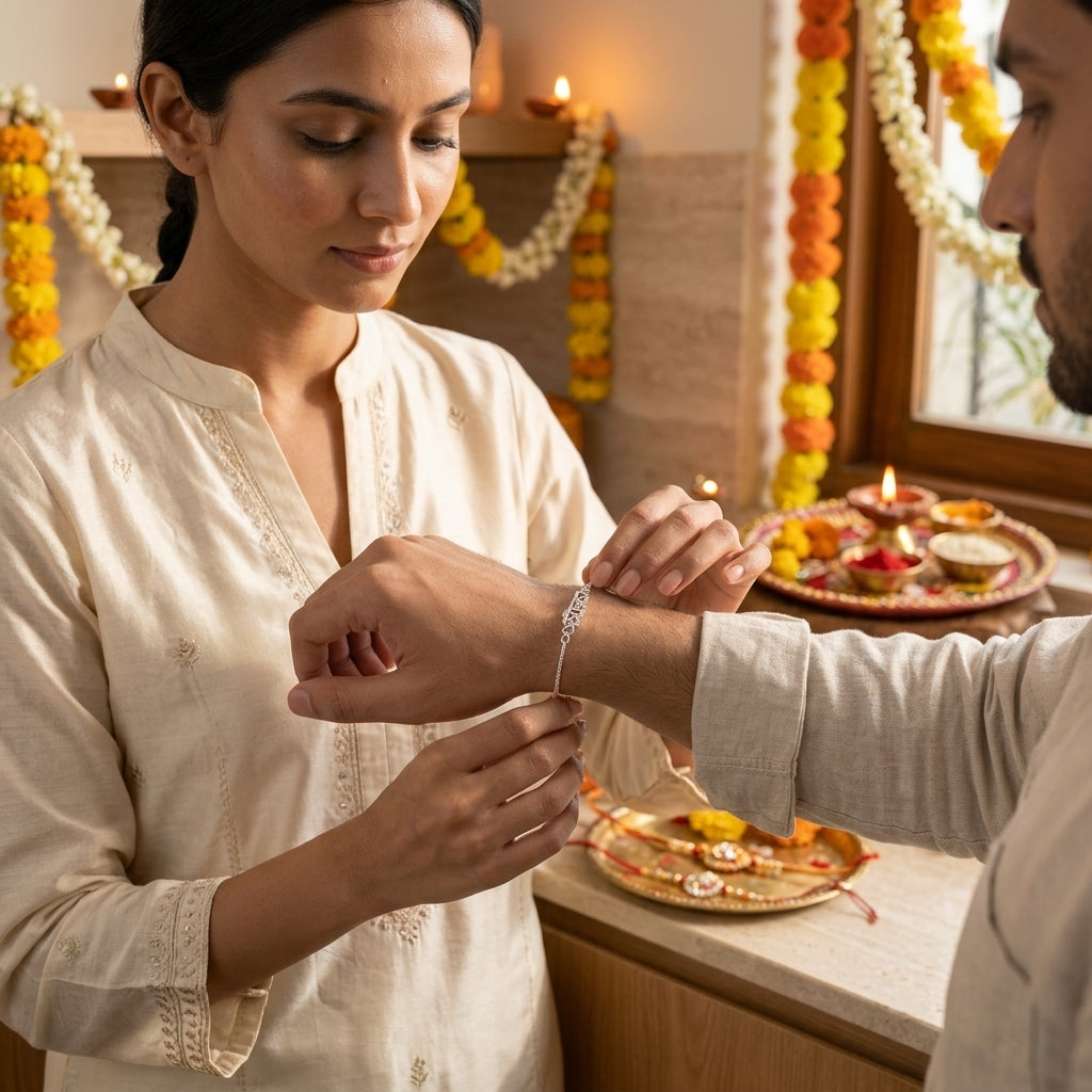 The Veera 925 Silver Rakhi