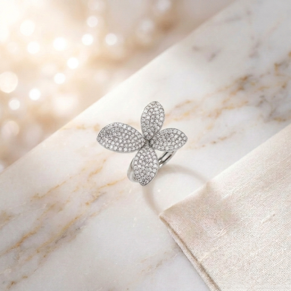 Sterling Silve Butterfly Motif 925 Silver Ring