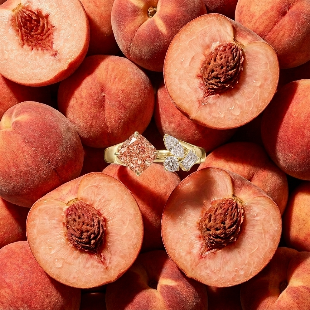 The "Blush & Ice" Asymmetrical Open Ring