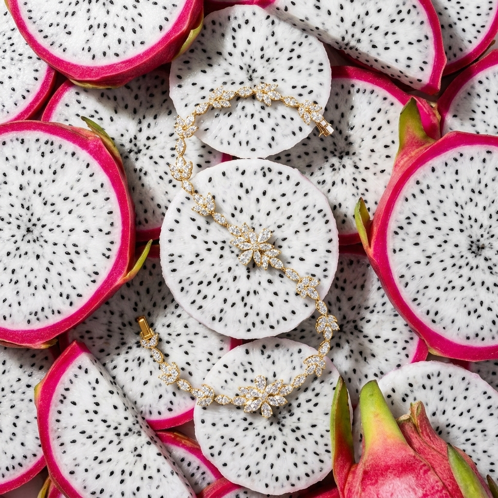 The "Lumina" Botanical Silver Bracelet