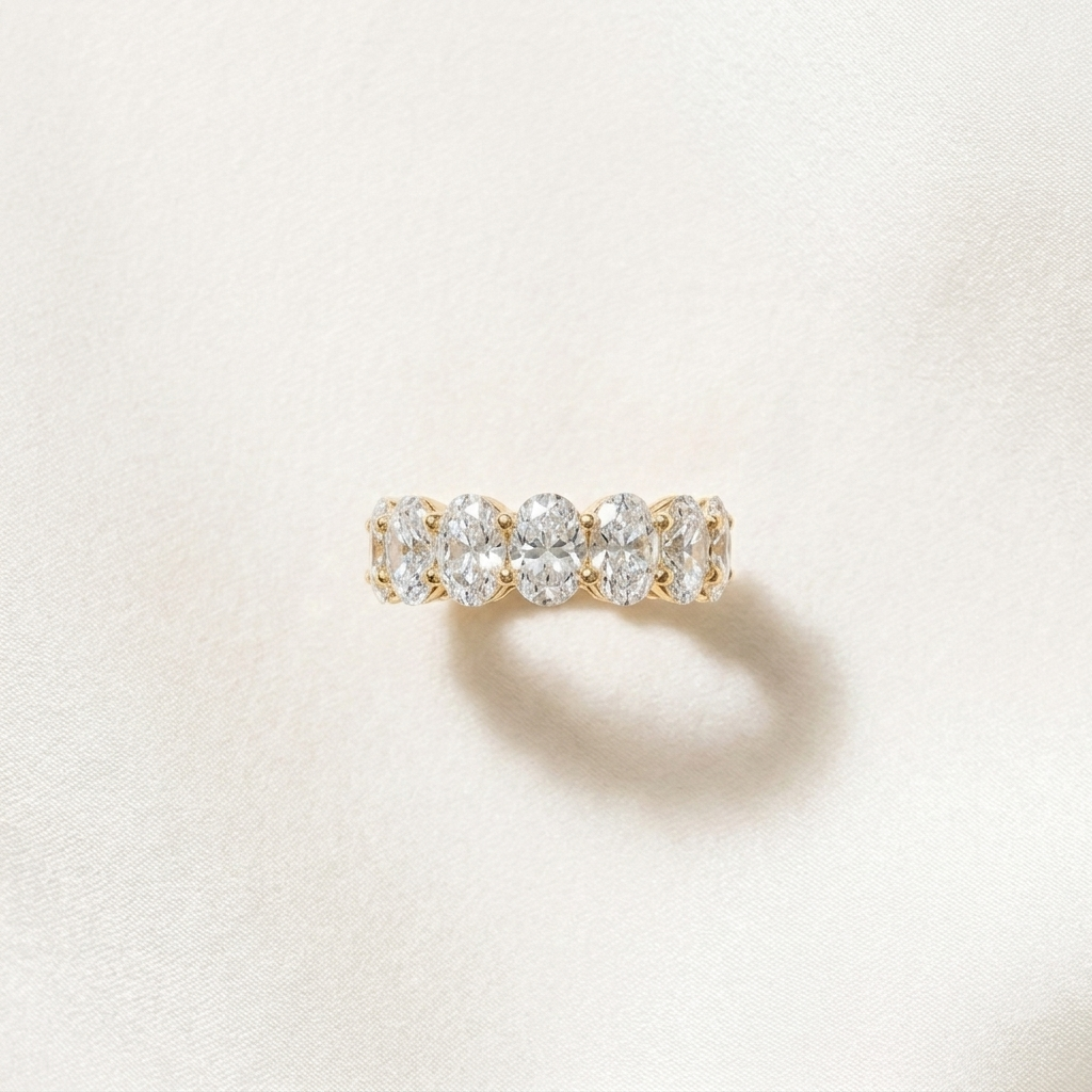 The Oval Eternity Gold Plated Band