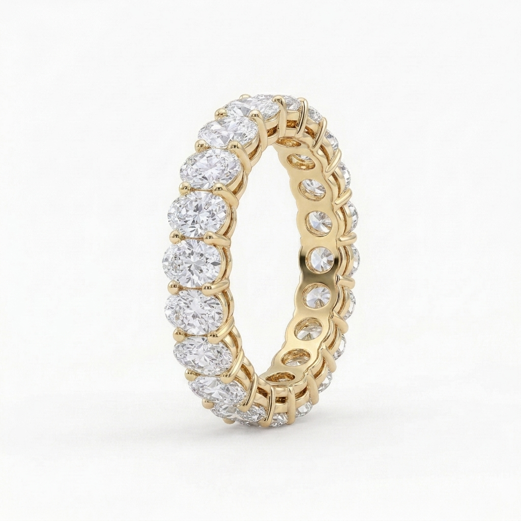 The Oval Eternity Gold Plated Band