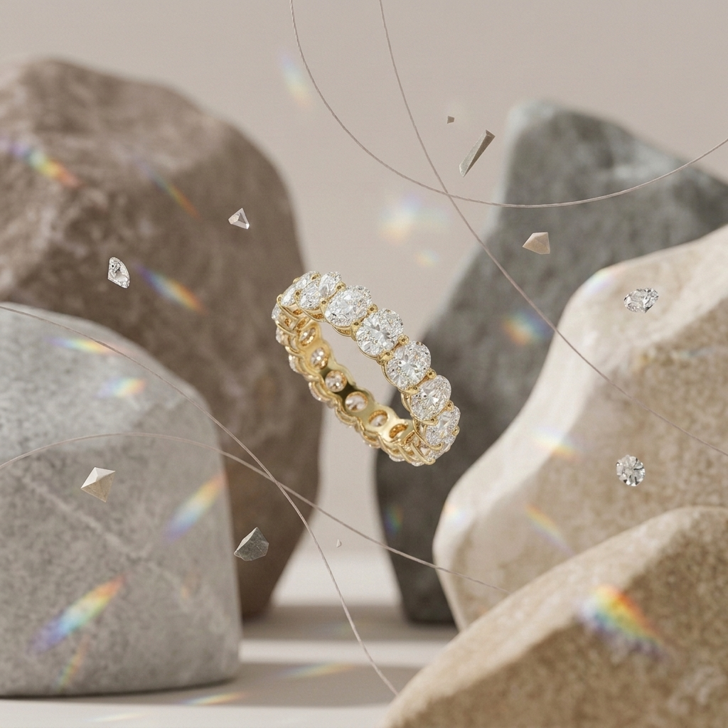 The Oval Eternity Gold Plated Band