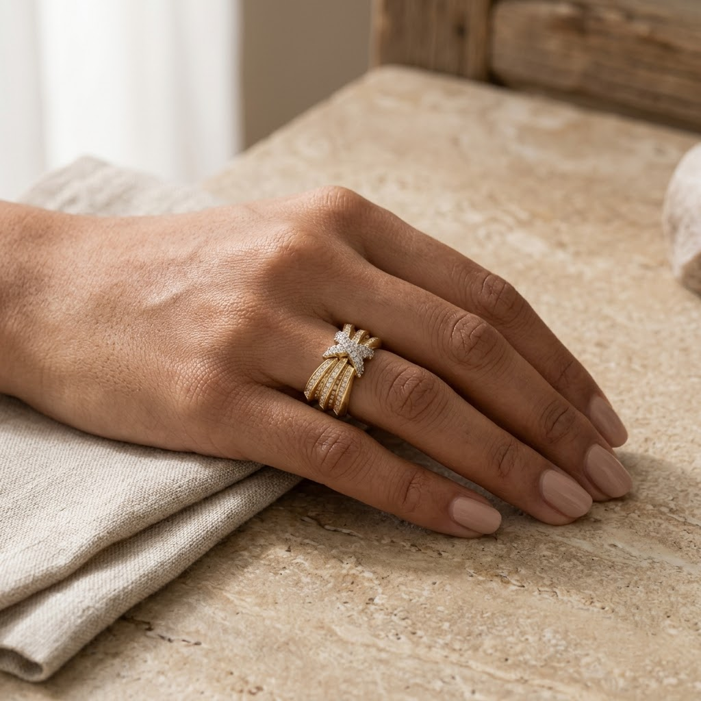 The 'Infinity Link' Wide Silver Ring