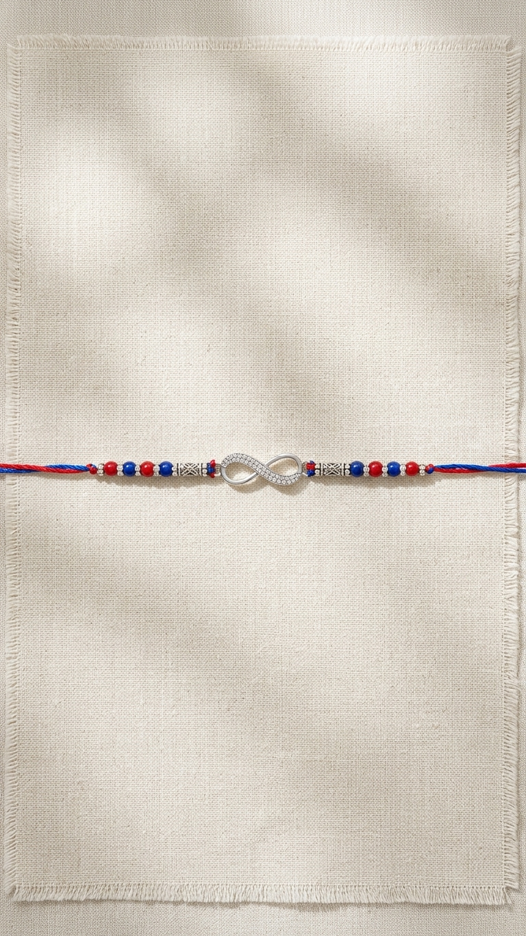 the infinity 925 silver rakhi