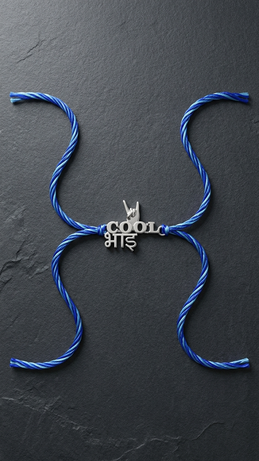 the white sliver cool design rakhi