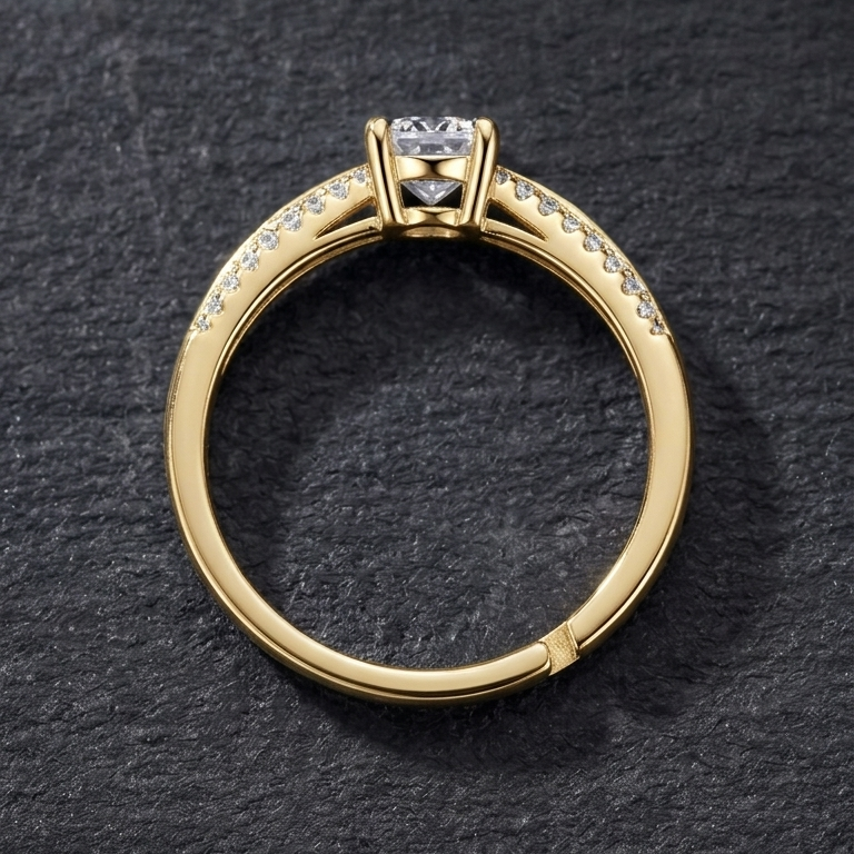 A silver-tone 925 ring