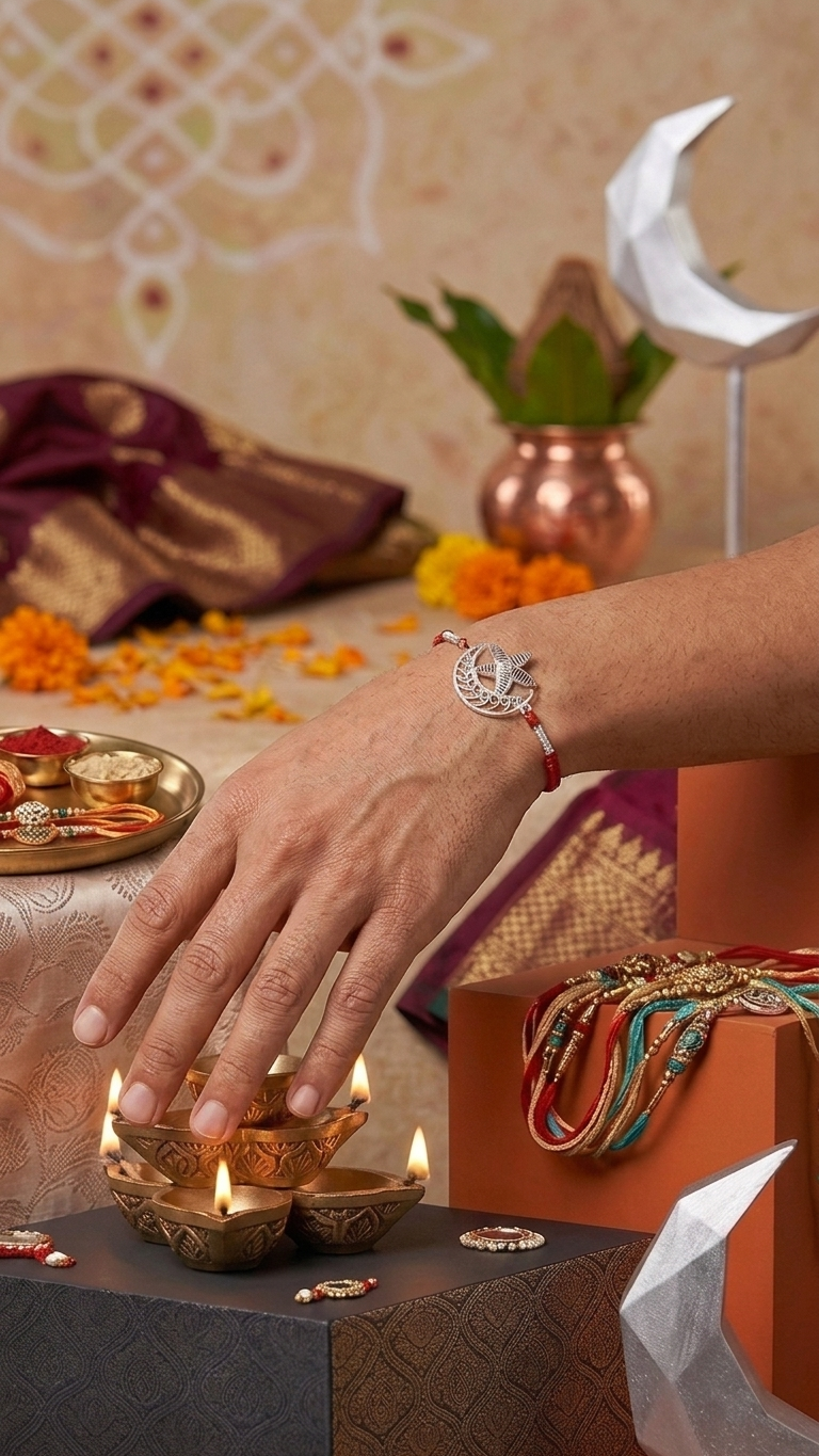 the ster moon rakhi
